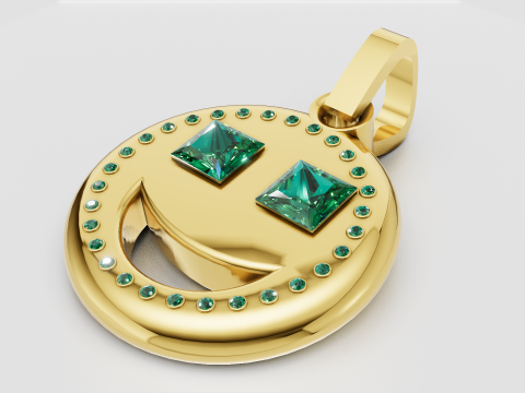 Smiley Face Pendant 3D-Druckmodell