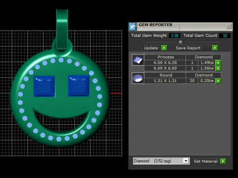 Smiley Face Pendant 3D Print Model