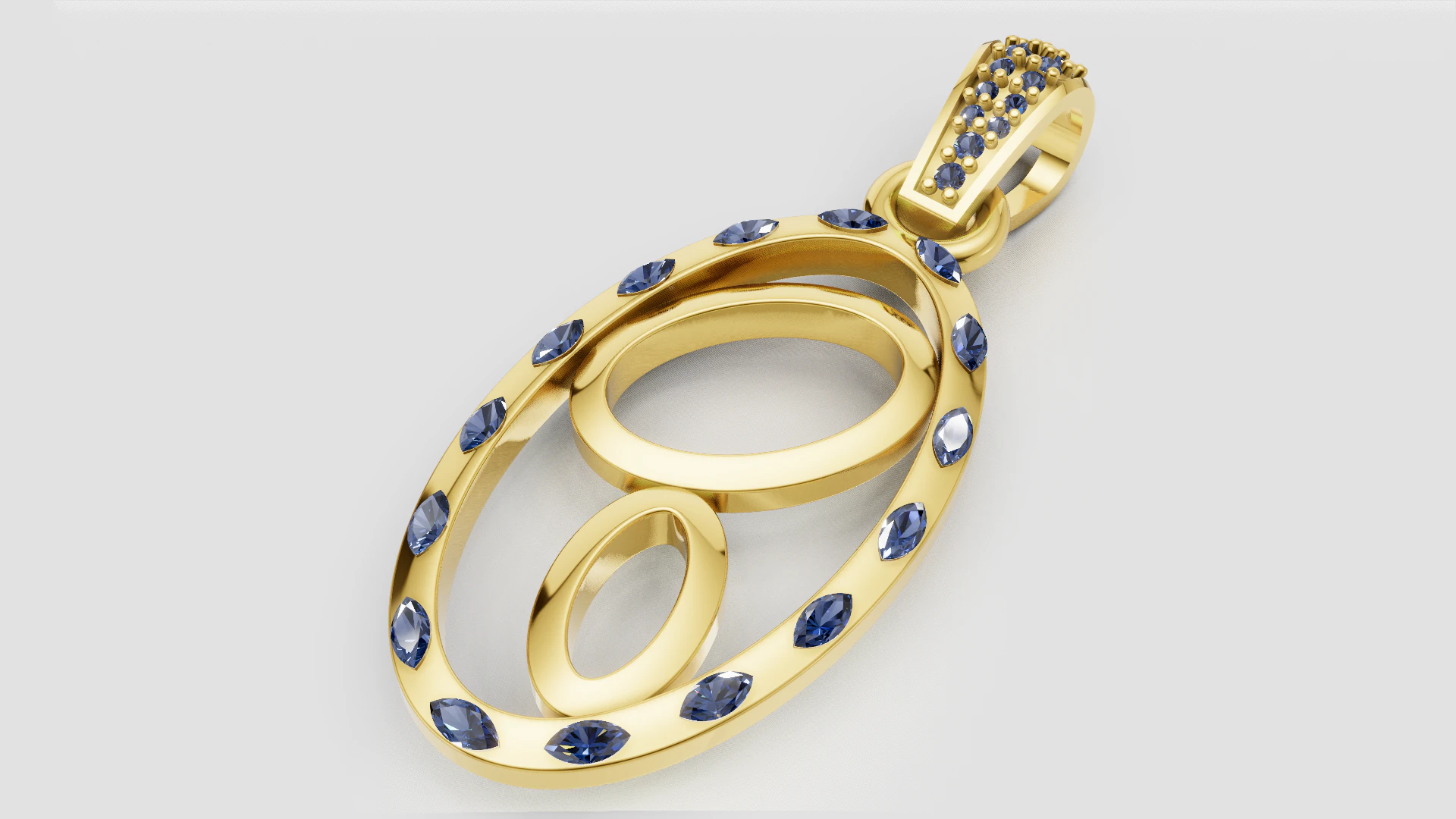 &Ccedil;ağdaş Kolye 3D Baskı Modeli .c4d .max .obj .3ds .fbx .stl .blend 