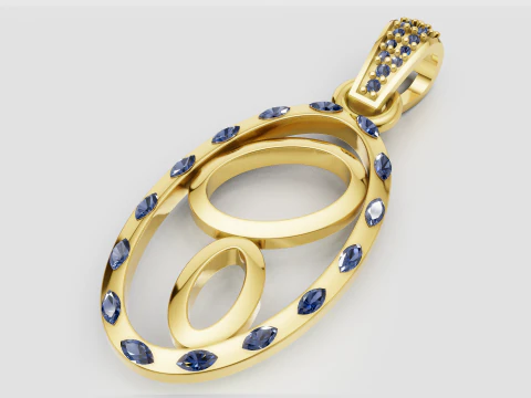 コンテンポラリーペンダント 3Dプリントモデル