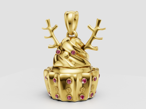Reindeer Pendant 3D-printmodel