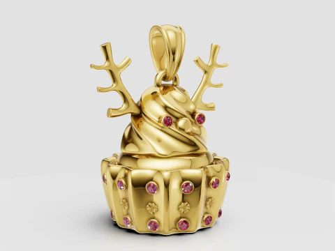 Reindeer Pendant 3D Print Model