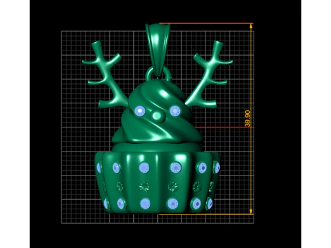 Reindeer Pendant 3D Print Model