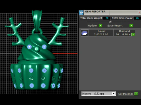 Reindeer Pendant 3D Print Model