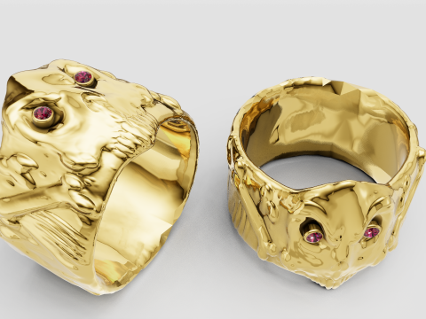 Pink Gemstone Jewelry 3D Принт Модель