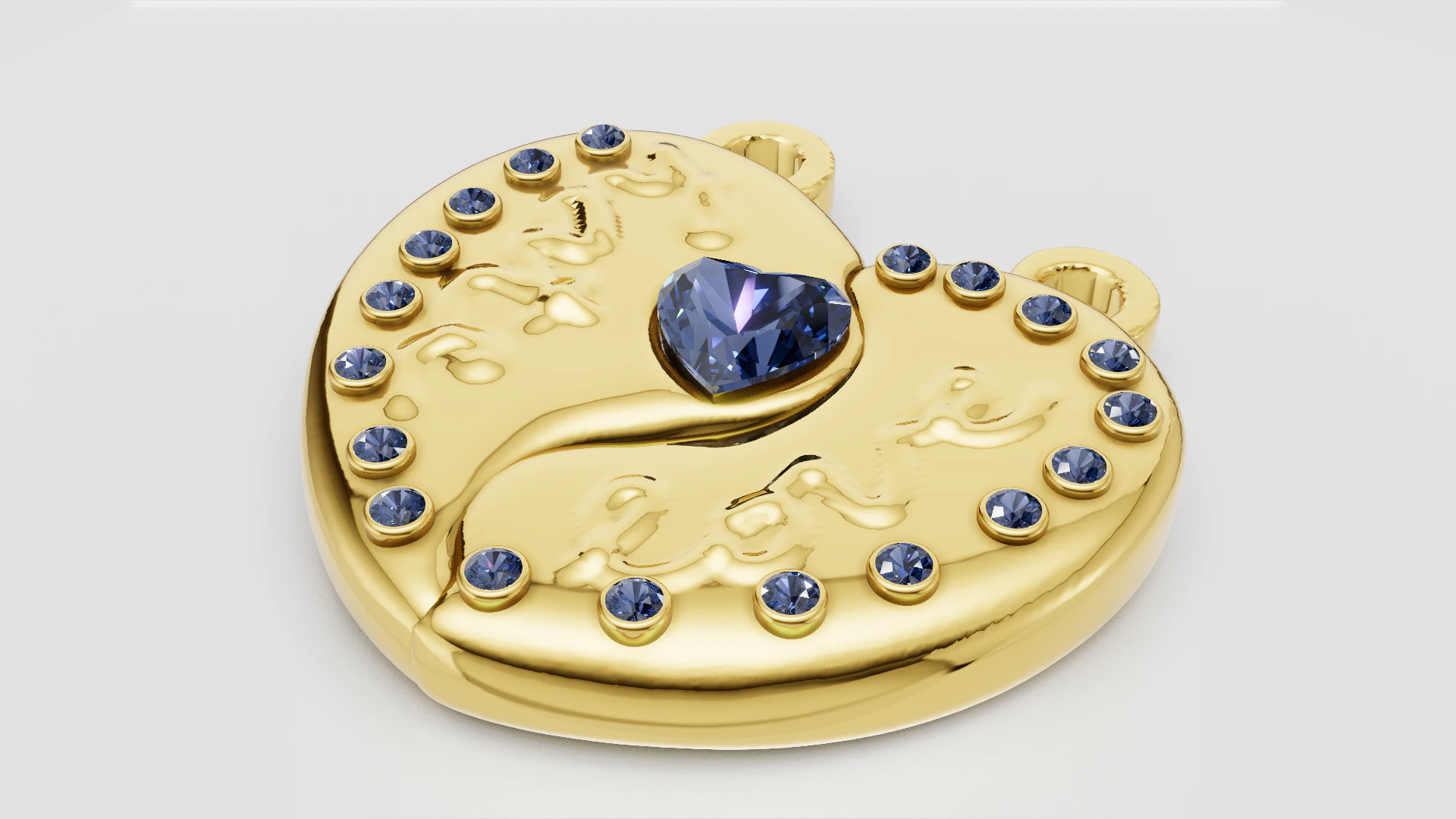 Romantic Pendant 3D Print Model .c4d .max .obj .3ds .fbx .stl .blend