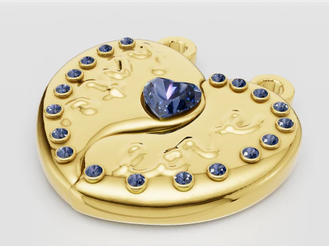 Romantic Pendant 3D Print Model