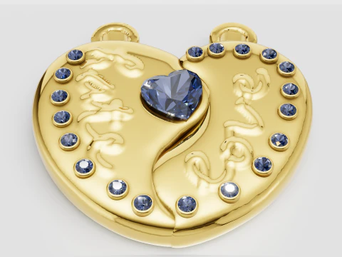 Romantic Pendant 3D Print Model