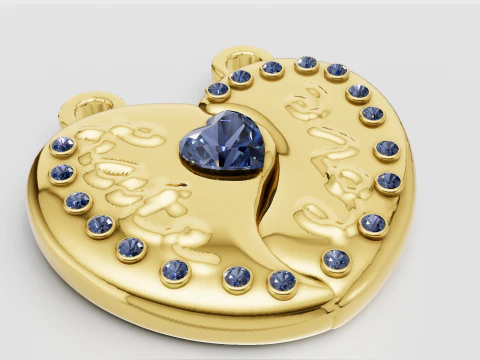 Romantic Pendant 3D Print Model