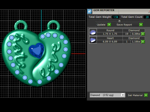 Romantic Pendant 3D Print Model
