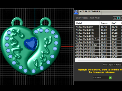 Romantic Pendant 3D Print Model