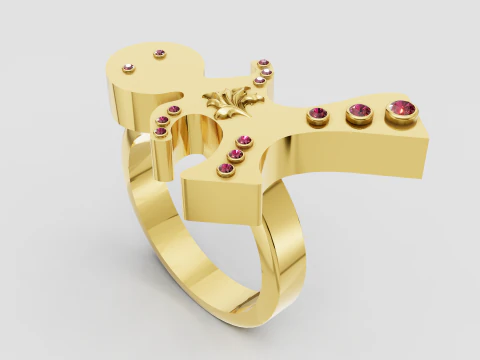 Stick Figure Ring 3D Print Model