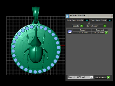 Rhinoceros Beetle Pendant 3D Print Model