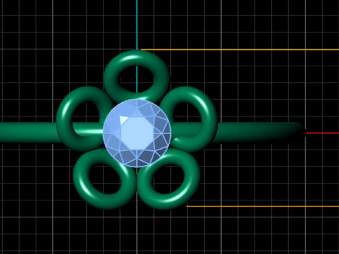 Floral Jewelry Design 3D Print Model