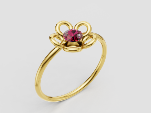 Floral Jewelry Design 3D प्रिंट मॉडल