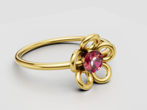 Floral Jewelry Design 3D प्रिंट मॉडल