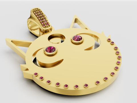 卡通风格吊坠 3D 打印模型