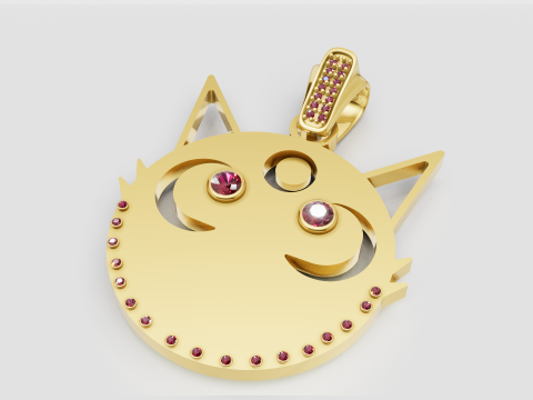 卡通风格吊坠 3D 打印模型