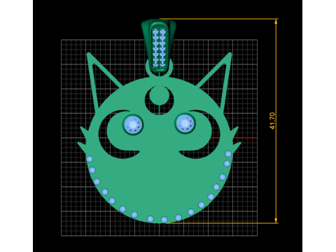 卡通风格吊坠 3D 打印模型