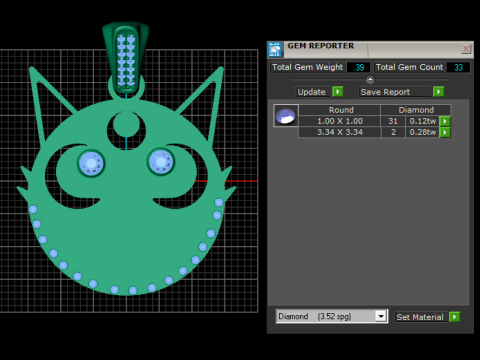 卡通风格吊坠 3D 打印模型