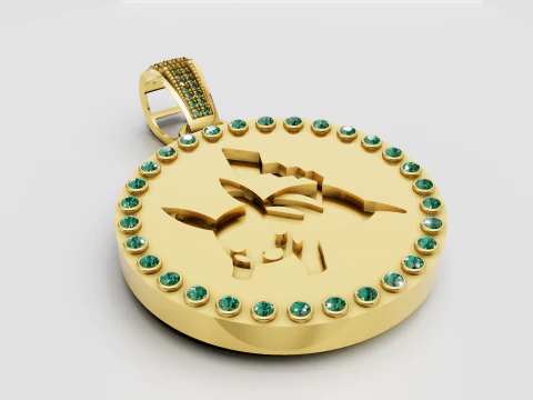 Gold Pendant Design 3D Print Model