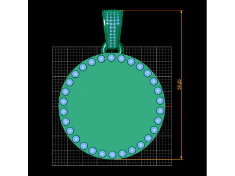 Gold Pendant Design 3D Print Model