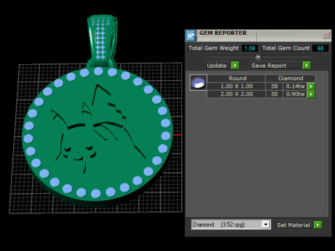 Gold Pendant Design 3D Print Model