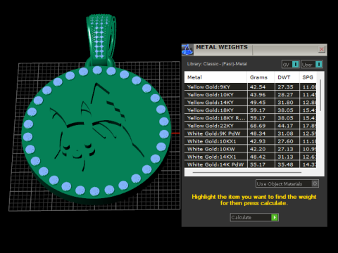 Gold Pendant Design 3D Принт Модель