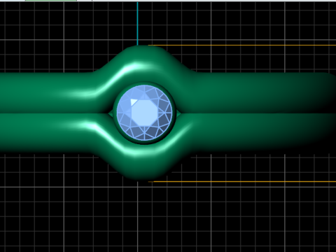 优雅的粉色宝石戒指 3D 打印模型