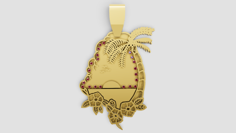 Floral Tropical Pendant Modèles 3D en vedette .c4d .max .obj .3ds .fbx .stl .blend