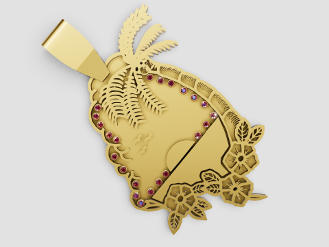 Floral Tropical Pendant Modèles 3D en vedette