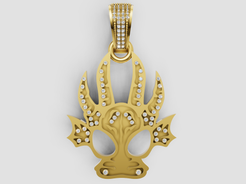 Gold and Diamond Pendant Modello di stampa 3D