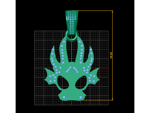 Gold and Diamond Pendant Modello di stampa 3D