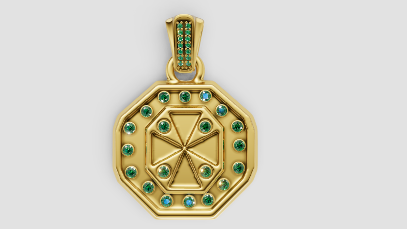 Geometric Pendant 3Dプリントモデル .c4d .max .obj .3ds .fbx .stl .blend