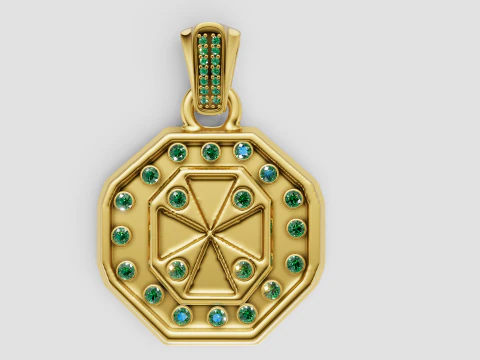 几何吊坠 3D 打印模型