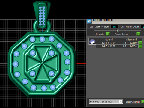 Geometric Pendant 3Dプリントモデル