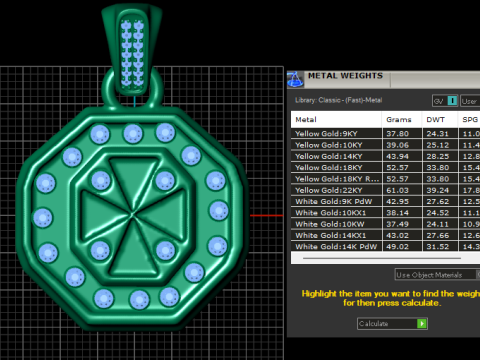 Geometric Pendant 3Dプリントモデル