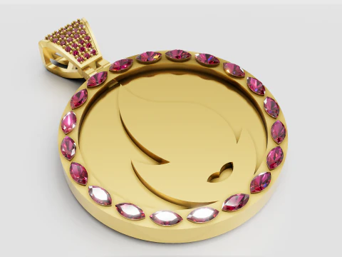 Gold flame jewelry 3D Print Model
