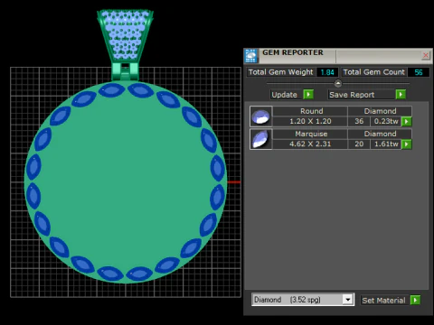 Gold flame jewelry 3D Print Model