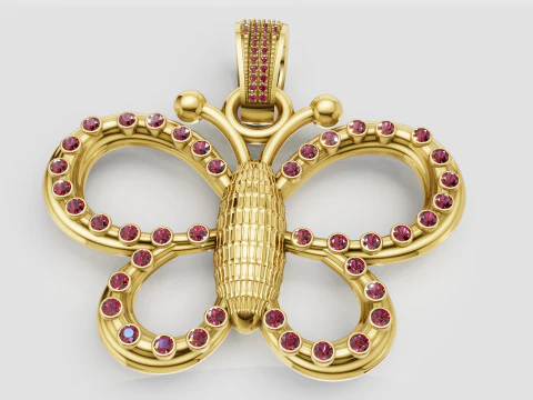 Butter fly pendant 3D Print Model