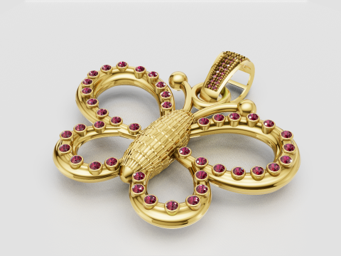 Butter fly pendant Modello di stampa 3D