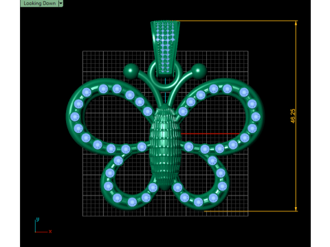 Butter fly pendant Modello di stampa 3D