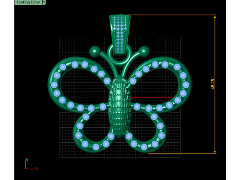 Butter fly pendant 3D Print Model