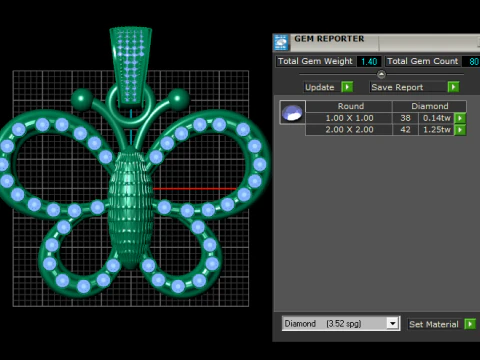 Butter fly pendant 3D Print Model