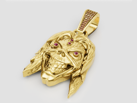 Skull pendant 3D प्रिंट मॉडल