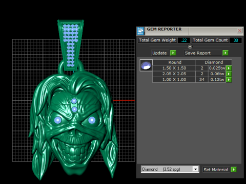 Skull pendant 3D प्रिंट मॉडल