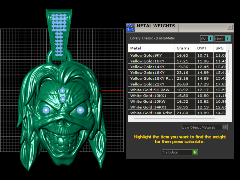 Skull pendant 3D प्रिंट मॉडल