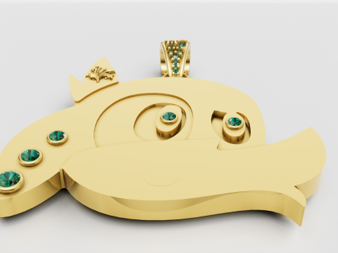 Stylized gold pendant Modelo de impresión 3D