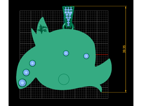 Стилізований золотий кулон 3D Принт Модель