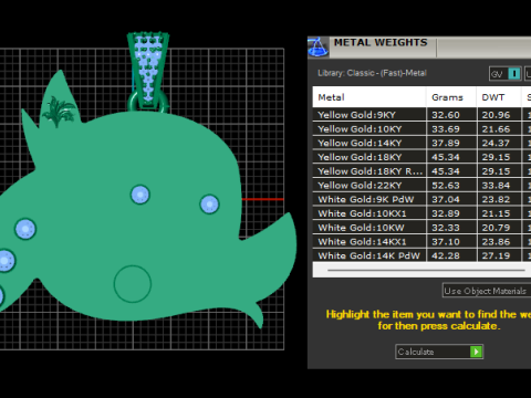 Стилізований золотий кулон 3D Принт Модель